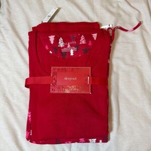 NWT Talbots Sleep Set Holiday Trees Pajamas Size XL